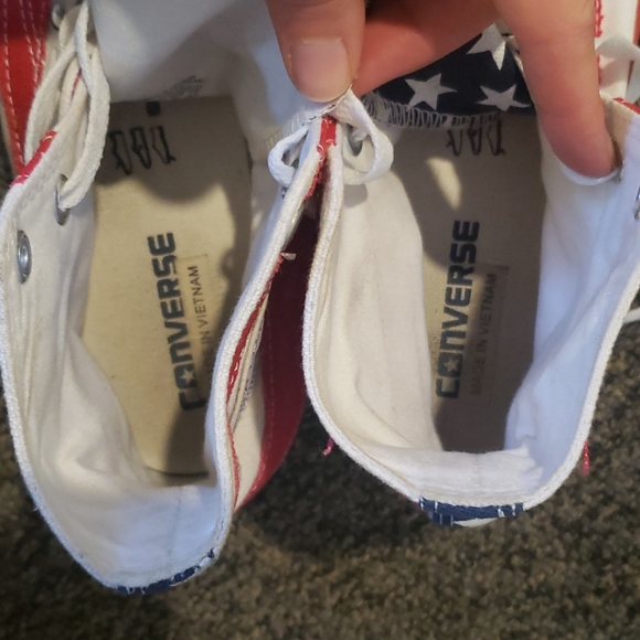 Converse Unisex Red and Blue Star High-Tops - Picture 5 of 7